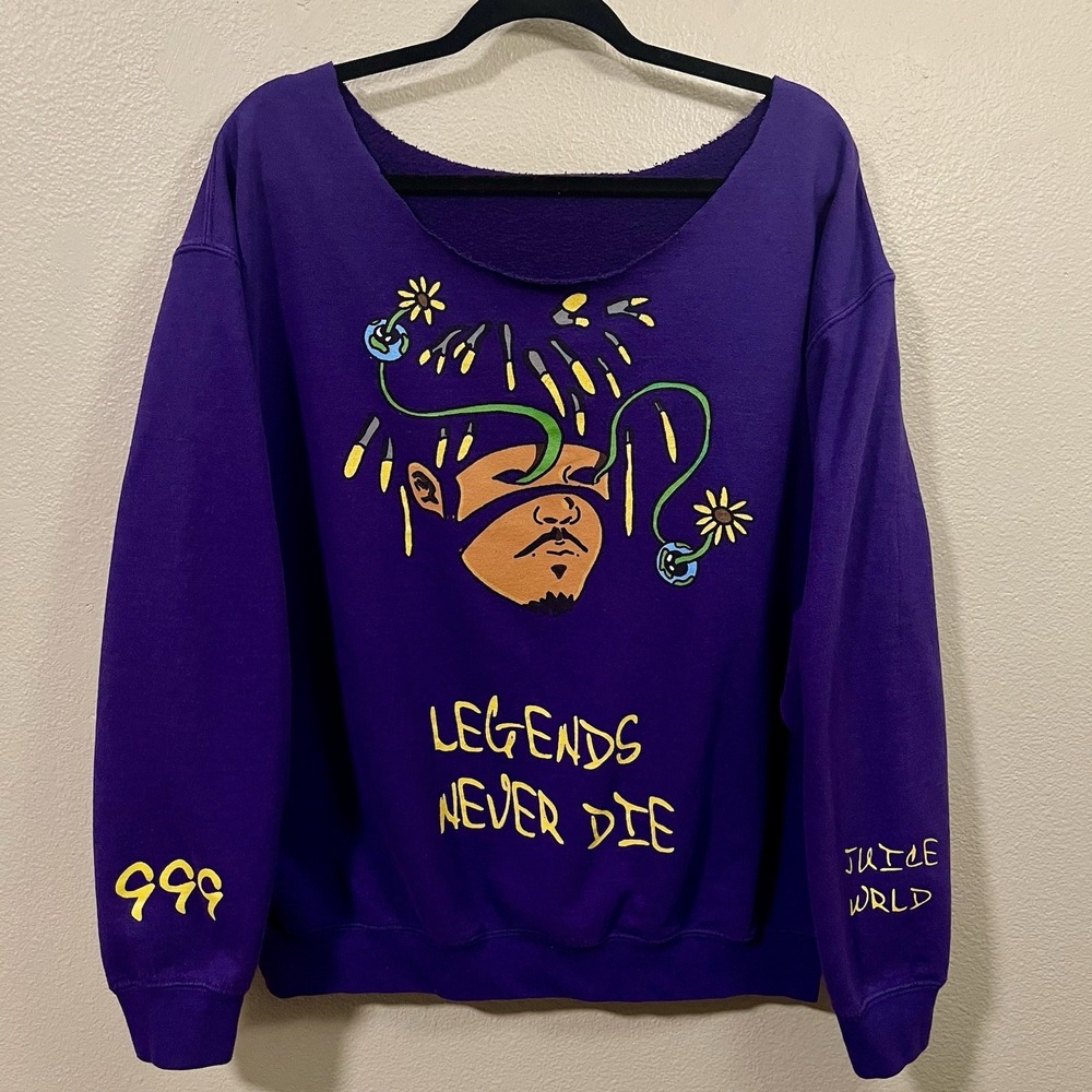Juice World 999 Legends Never Die Crewneck UPCYCLED Into Women's Approx. XL- XXL